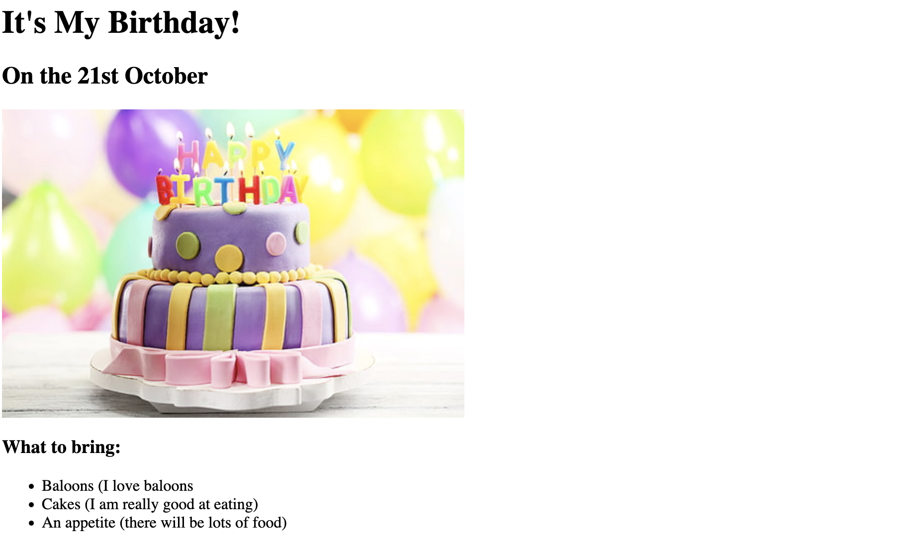 Birthday Invite